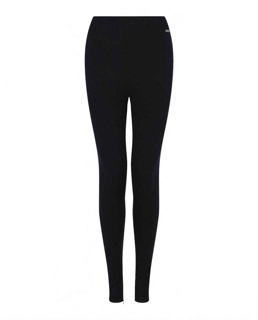 NEW SALVATORE FERRAGAMO women's wool blend leggings in blue